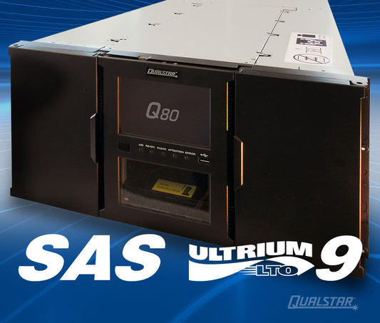 Q80 Enterprise Rackmount LTO Tape Library with LTO-9 SAS Drives