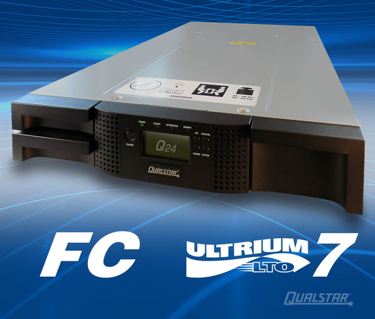 Q24 Compact Mid-Range LTO Tape Library with LTO-7 FC Drive