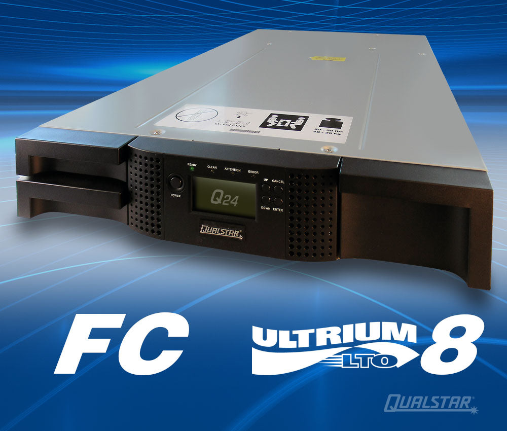 Q24 Compact Mid-Range LTO Tape Library With LTO-8 FC Drive – Qualstar