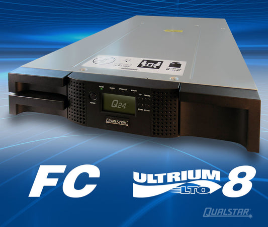 Q24 Compact Mid-Range LTO Tape Library with LTO-8 FC Drive