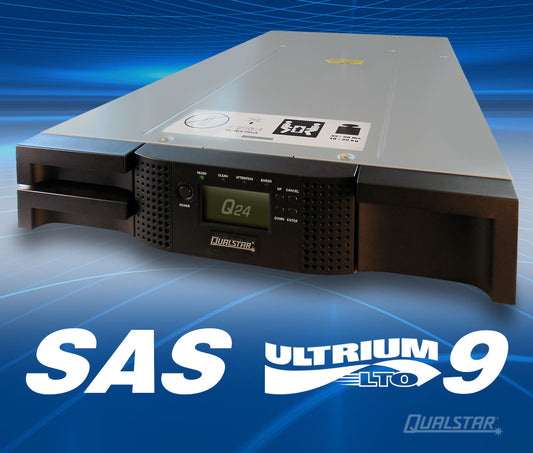 Q24 Compact Mid-Range LTO Tape Library with LTO-9 SAS Drive